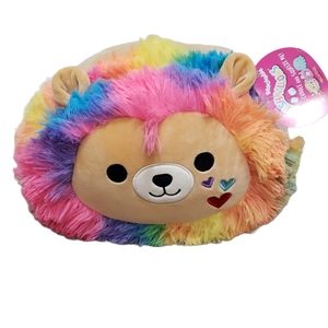 Stackable LEONARD LION 12" Valentine Rainbow Mane NWT Squishmallow Plush